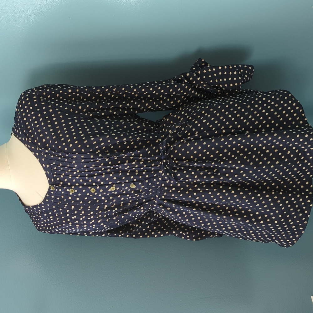 Oh! Mamma Navy Polkadot Maternity Blouse Size L